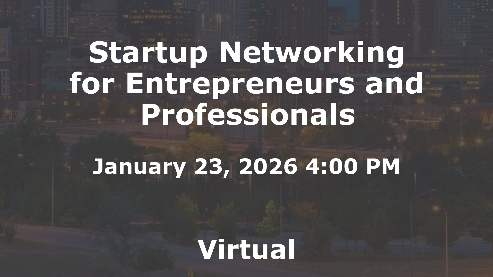 Startup Networking for Entrepreneurs and Professionals event image